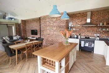 White Center Exposed Brick Wall